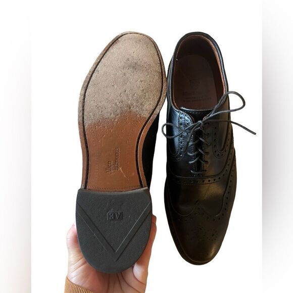 Allen Edmonds Mens Black McClain Wingtip Oxford Shoes Size 8 D - Picture 1 of 8